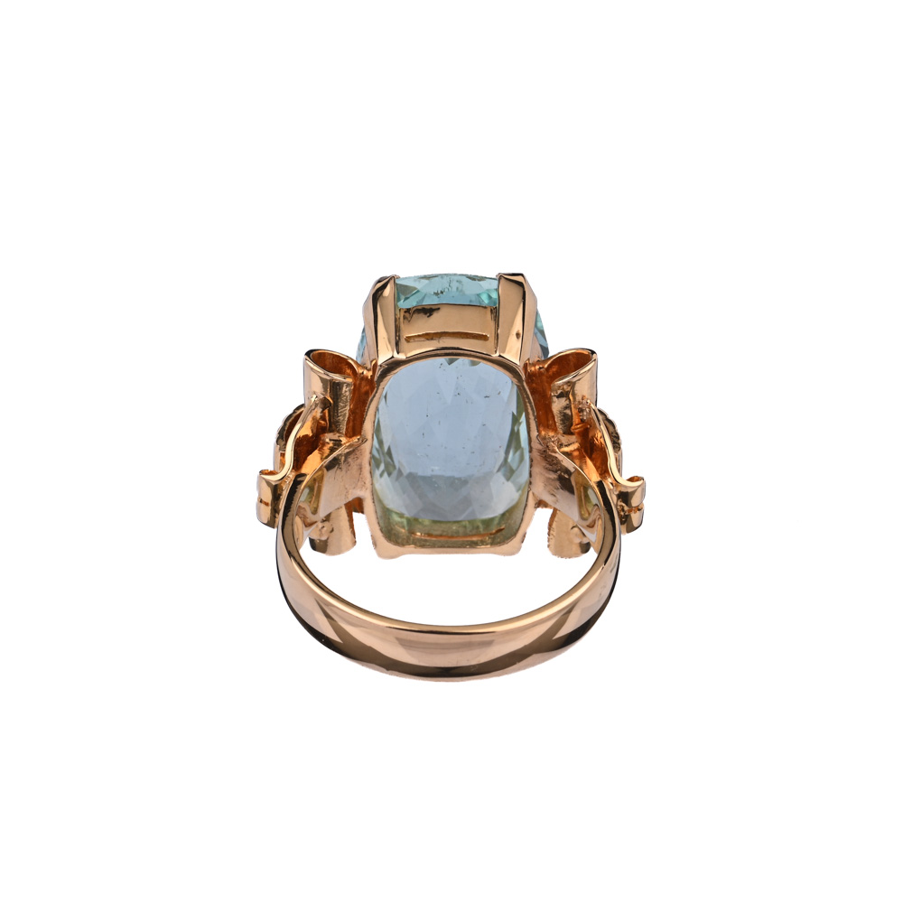 Aquamarin-Ring "Art Déco"