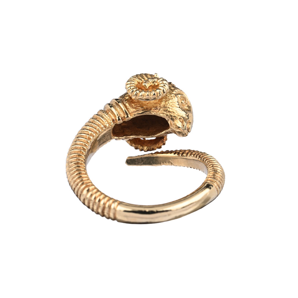 Ring "Bock", G585 ca. 8,6 g, Ringweite 51 Ring "Bock", G585 ca. 8,6 g, Ringweite 51