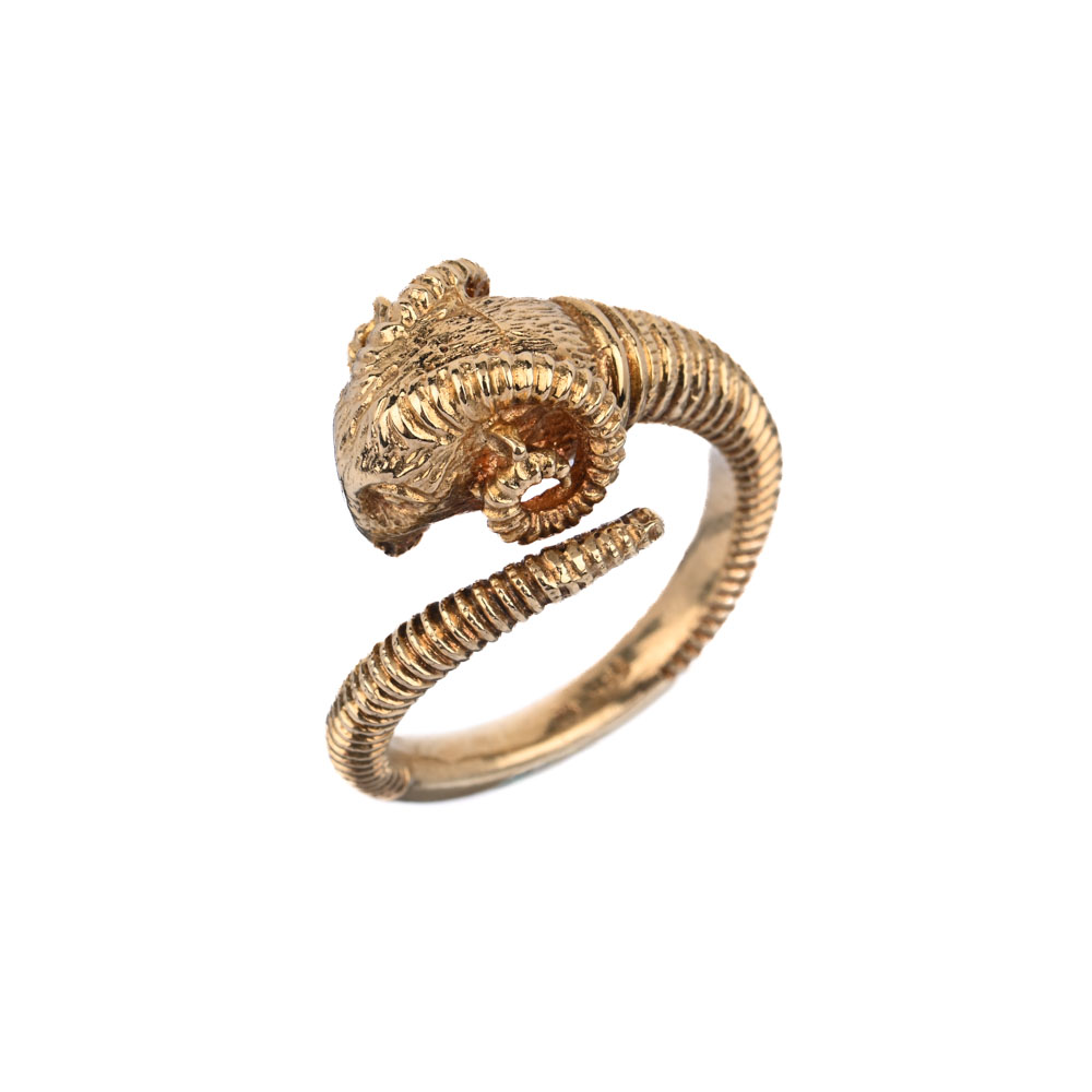 Ring "Bock", G585 ca. 8,6 g, Ringweite 51