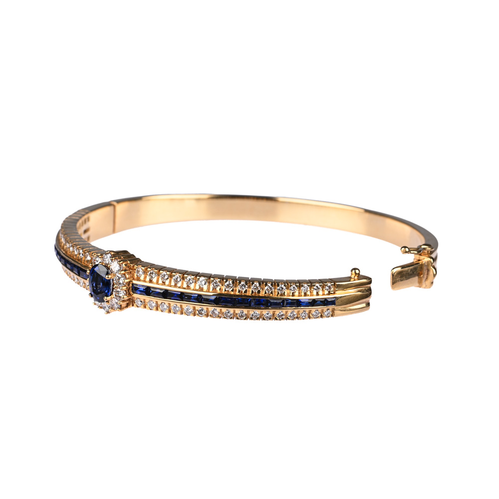 Saphir-Brillant-Armreif Saphir-Brillant-Armreif