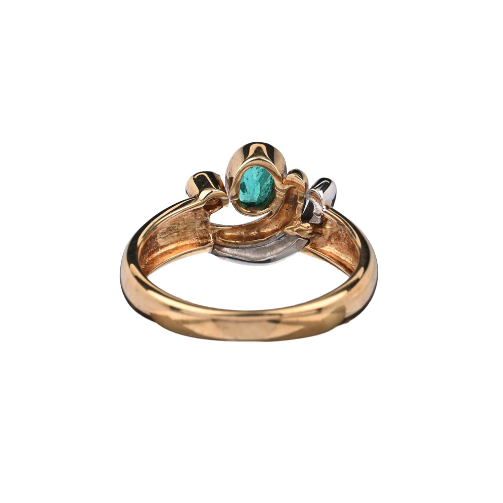 Ring, Paraibaturmalin (Brasilien) ca. 0,44 ct, Brillant ca. 0,07 ct, BiC585, ca. 5,4 g, Ringweite 56