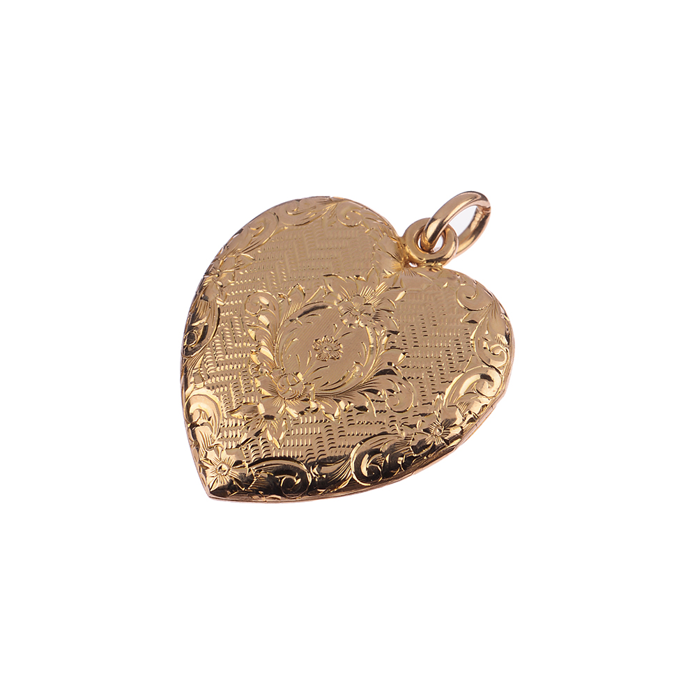 Medaillon-Anhänger "Herz", G585 ca. 8,7 g, Höhe ca. 3,5 cm Medaillon-Anhänger "Herz", G585 ca. 8,7 g, Höhe ca. 3,5 cm