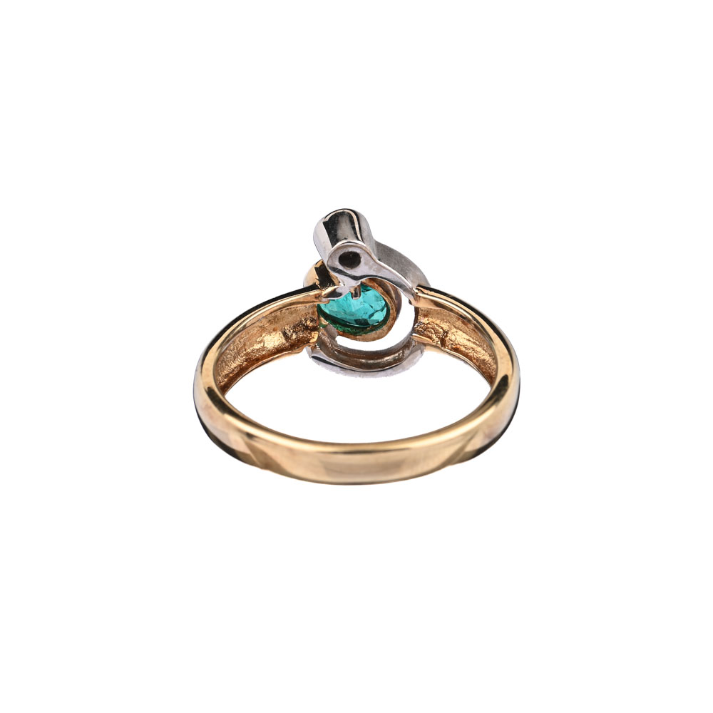 Ring, Paraibaturmalin (Brasilien) ca. 0,59 ct, Brillant 0,07 ct, BiC585 ca. 5,5 g, Ringweite 60
