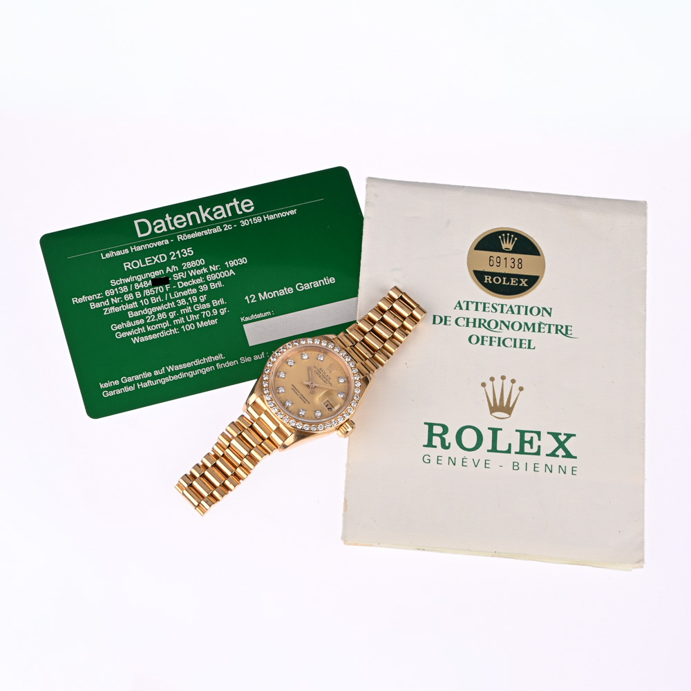 Damenuhr, Rolex DateJust 69138 ca.90er