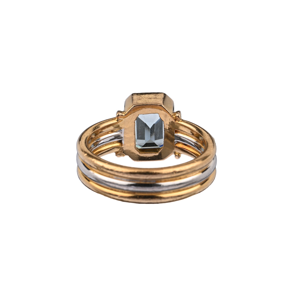 Aquamarin-Ring, ca. 2,5 ct, BiC750 ca.9,9 g, Ringweite 55