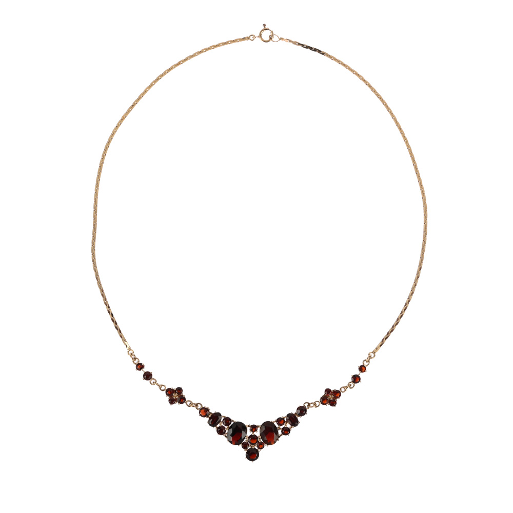 Granat-Collier, G333 ca. 9,7 g, Länge ca. 42 cm