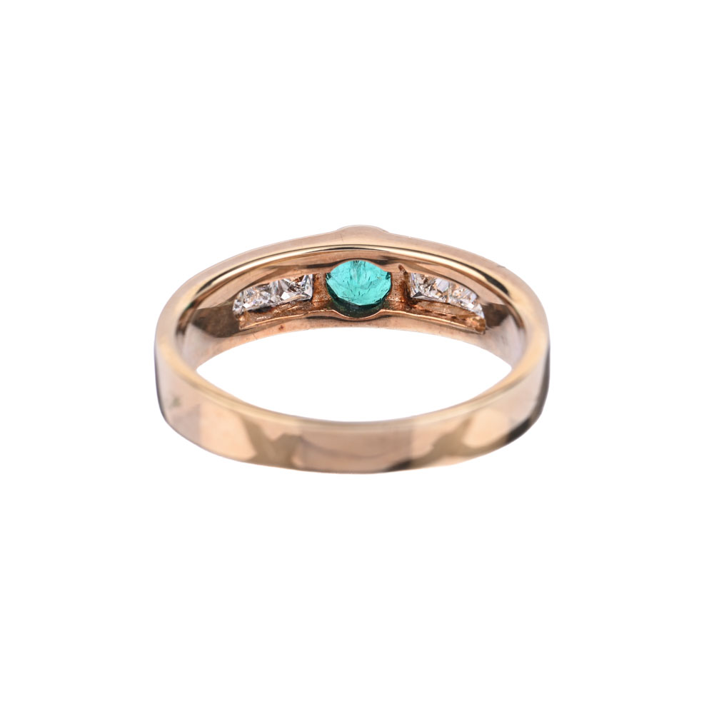 Ring, Paraibaturmalin (Brasilien) 0,29 ct, 6 Diamanten im Prinzessschliff 0,42 ct (Vvs), 585er Gold, ca. 4,0 g, Ringweite 54 , Handarbeit Ring, Paraibaturmalin (Brasilien) 0,29 ct, 6 Diamanten im Prinzessschliff 0,42 ct (Vvs), 585er Gold, ca. 4,0 g, Ringweite 54 , Handarbeit