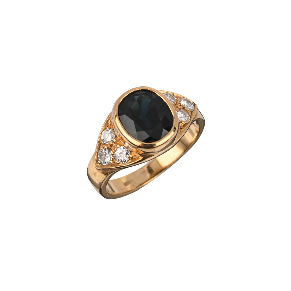 Saphir-Brillant-Ring