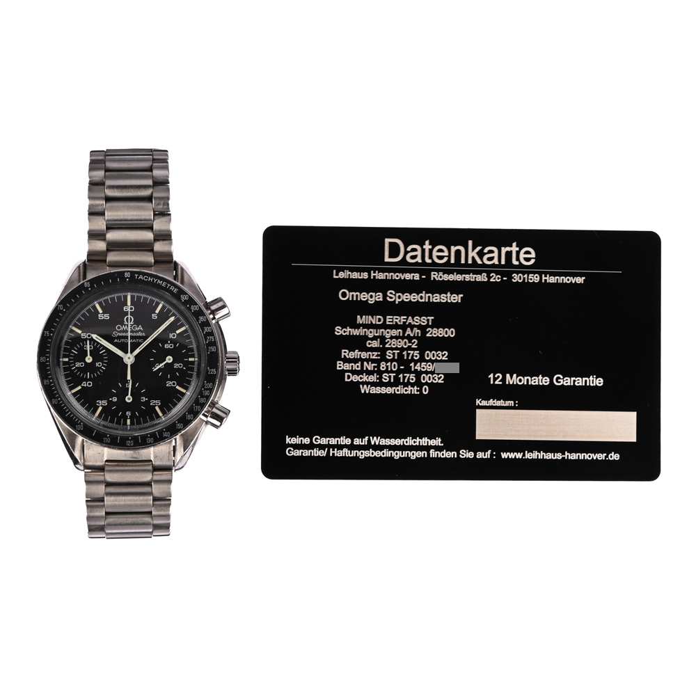 1 A-Uhr Omega Speedmaster 1750032, Stahl, Automatik