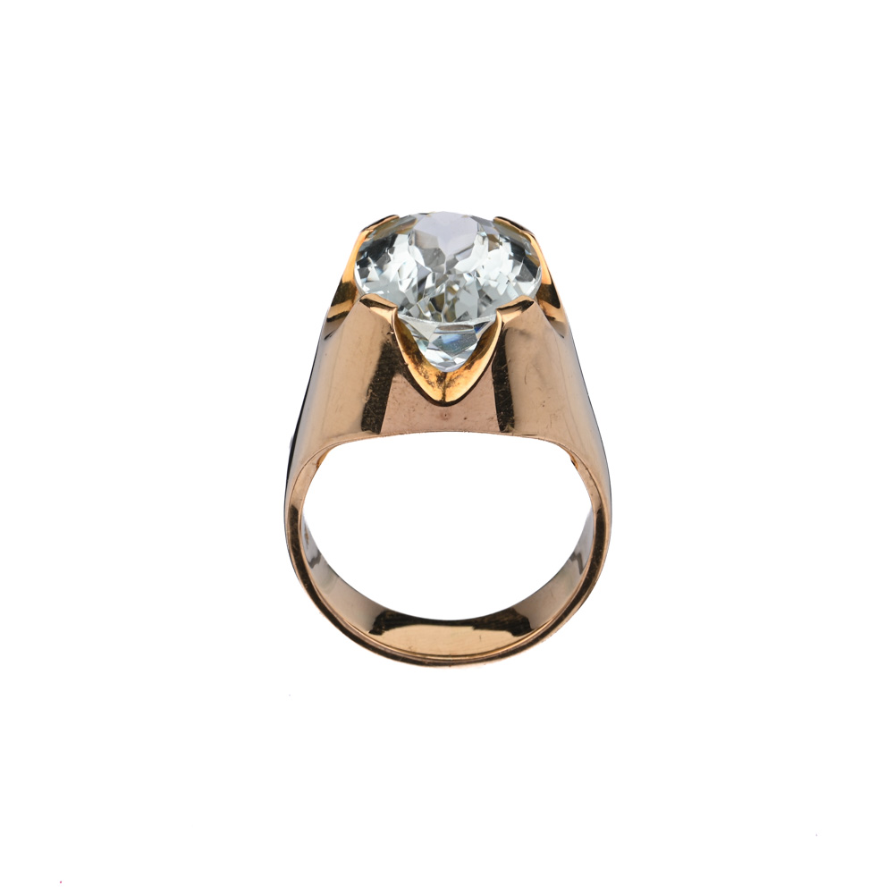 Ring, Aquamarin, G750 ca. 15,0 g, Ringweite 54
